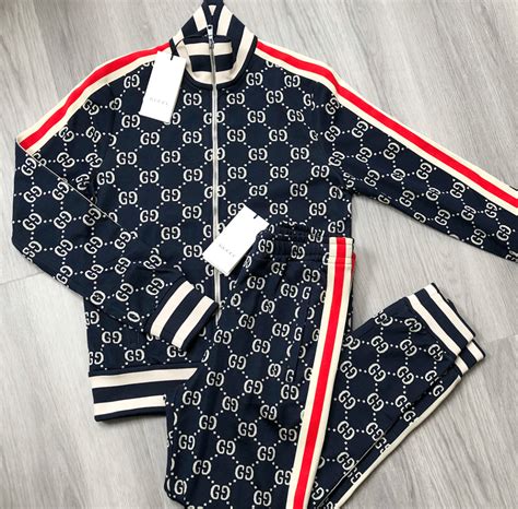 gucci tracksuit blue and red|Gucci tracksuit first copy.